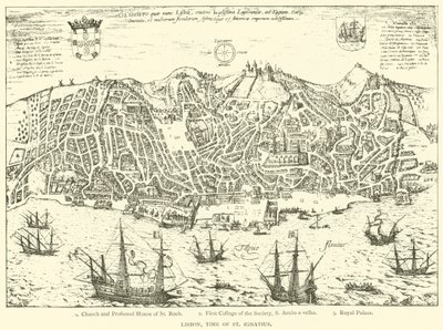 Lisboa, tempo de Santo Inácio (gravura) de European School