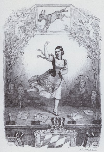 Lola Montez Dançando História da Baviera (litho) de European School