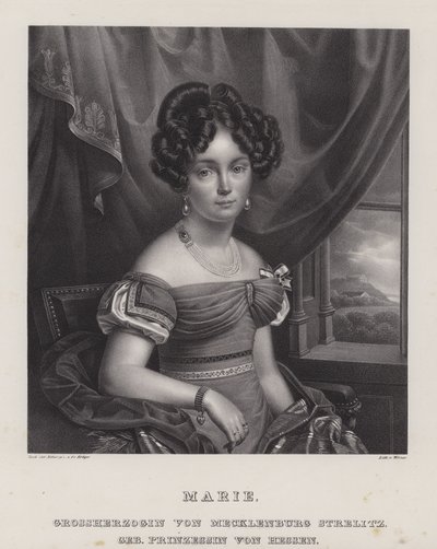 Marie, Grã-Duquesa de Mecklenburg-Strelitz (litho) de European School