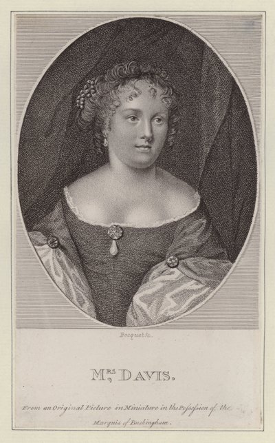 Mary Davis, atriz inglesa (gravura) de European School