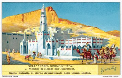 Mesquita de Horeda em Hadhramaut (chromolitho) de European School