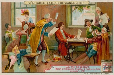 Mozart e Schikaneder trabalham na flauta mágica de European School