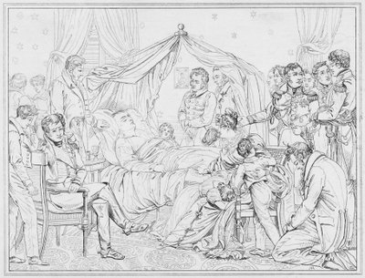 Napoleão: Mort, Morte (gravura) de European School