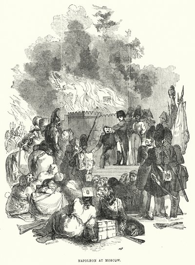 Napoleão em Moscovo (gravura) de European School