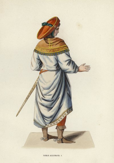 Noble Allemand (gravura colorida) de European School