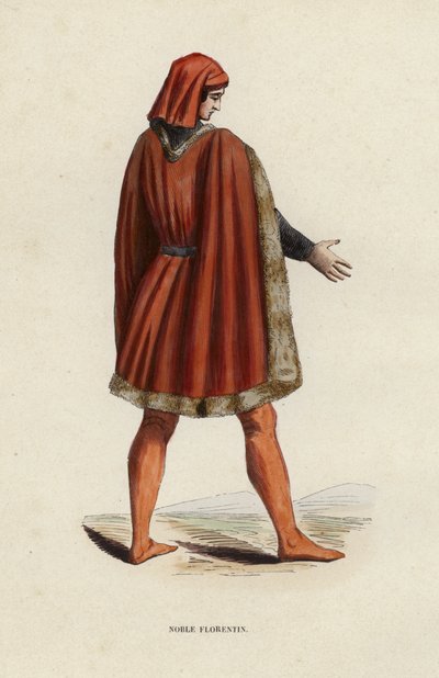 Noble Florentin (gravura colorida) de European School