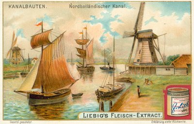 Noordhollandsch Kanaal, Países Baixos (chromolitho) de European School