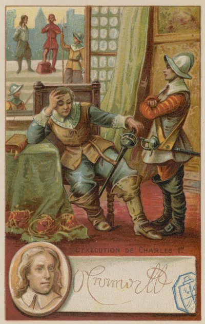 Oliver Cromwell e a execução de Charles I, 1649 de European School