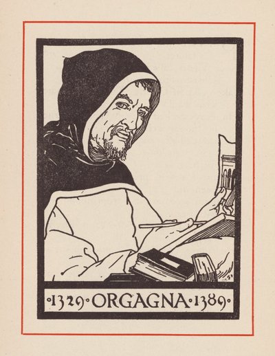 Orcagna, artista e arquiteto medieval italiano (litografia) de European School