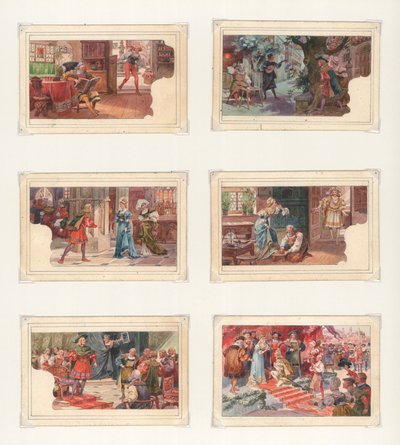 Arte original para um conjunto de cartões Liebig: Wagner, Die Meistersinger (guache em papel) de European School