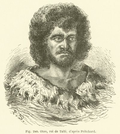 Otoo, rei de Taiti, depois de Pritchard (gravura) de European School