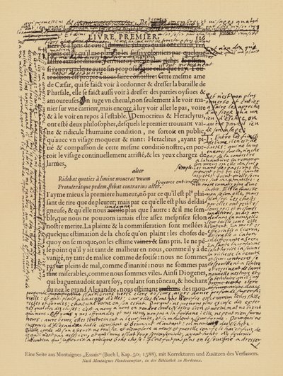 Página dos Essais de Montaigne de European School