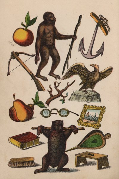 Página do Livro Mágico (litografia a cores) de European School