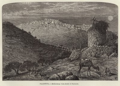 Palestina, vista de Belém do Sudoeste de European School
