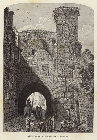 Palestina, a torre de Antonia, em Jerusalém de European School