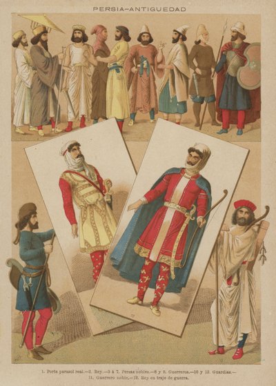 Pérsia, Antiguidade (cor litho) de European School