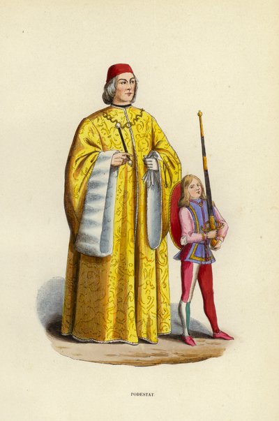 Podestat (gravação a cores) de European School