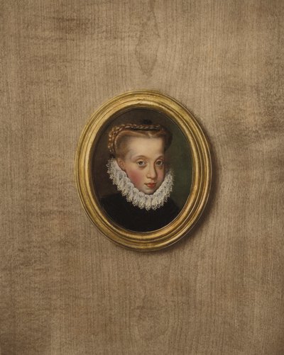 Retrato de uma jovem princesa (litografia a cores) de European School