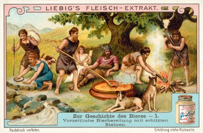 Produção de cerveja pré-histórica utilizando pedras aquecidas (chromolitho) de European School