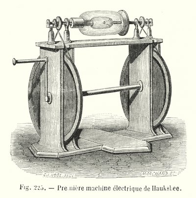 A primeira máquina de gravação eléctrica da Hauksbee de European School