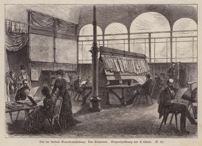 Sala de Leitura na Exposição de Comércio e Indústria de Berlim, Alemanha de European School
