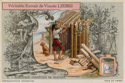 Robinson Crusoe construindo sua cabana de European School