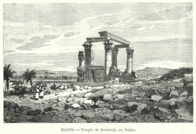 Quiosque Romano de Qertassi, Núbia (Litho) de European School