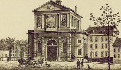 Roterdão: Delftsche Poort (litografia) de European School