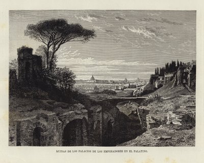 Ruínas dos palácios dos imperadores no Palatino de European School