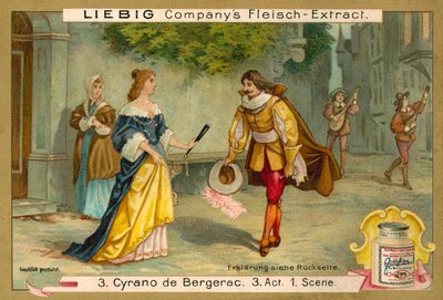 Cena de Cyrano de Bergerac (chromolitho) de European School