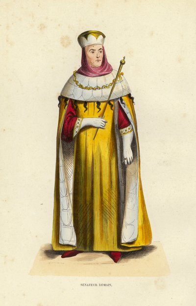 Senador Romain (gravura colorida) de European School