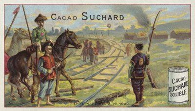 Ferrovia cortada entre Tianjin e Pequim, Boxer Rebellion, 1900 de European School