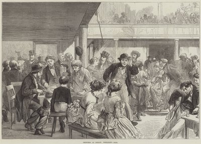 Esboços em Berlim, Baile dos Trabalhadores (gravura) de European School