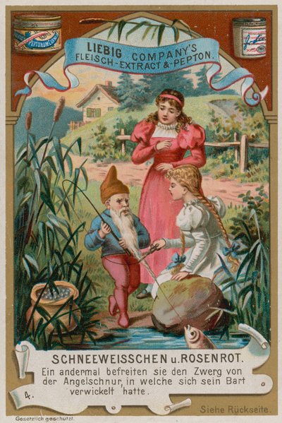 Branca de Neve e Rosa Vermelha Ajude o anão com sua linha de pesca de European School