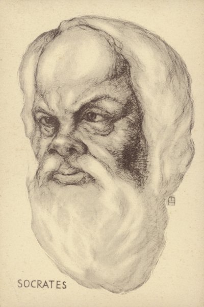 Sócrates (c469 a.C.-399 a.C.), filósofo da Grécia Antiga (litografia) de European School