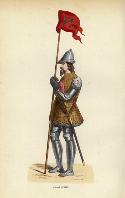Soldat Venitien (gravação a cores) de European School