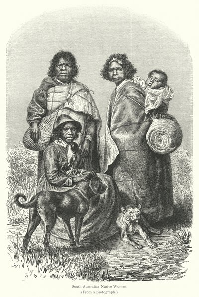 South Australian Native Women (gravura) de European School