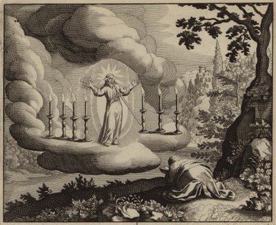 A visão de São João de Jesus Cristo (gravura) de European School