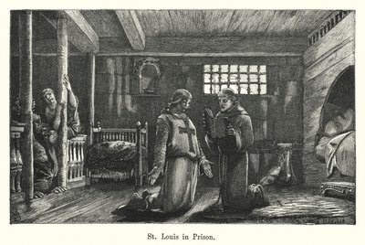 St Louis in Prison (gravura) de European School