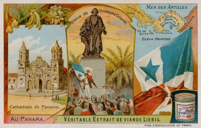 Estátua, de, christopher columbus, antilhas, e, panamá, catedral de European School