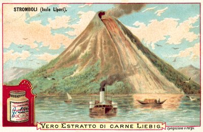 Stromboli, Itália (chromolitho) de European School