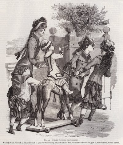 Fatos de verão para crianças (gravura) de European School