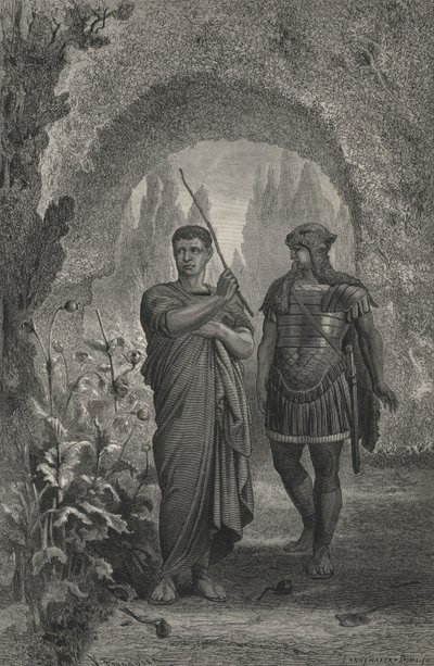 Tarquínio O Grande e o Enviado de Sextus (gravura) de European School