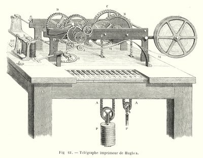 Hughes Telegraph printer (gravura) de European School