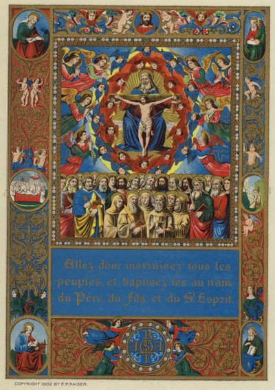 A Igreja Militante (litografia a cores) de European School