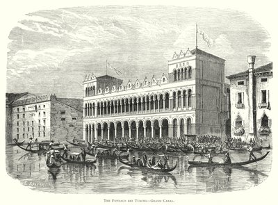 O Fondaco dei Turchi, Grand Canal (gravura) de European School