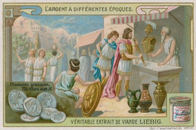 Os gregos e suas moedas estampadas de European School