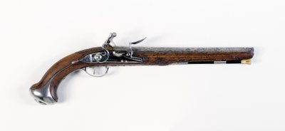 O par Lafayette-Washington de pistolas "sela" montadas em aço, c.1775-76 de European School