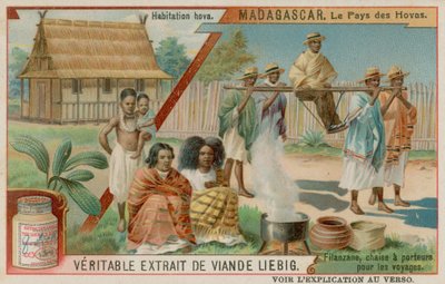 A terra do Hova: uma aldeia de Hova e uma cadeira de sedan de European School