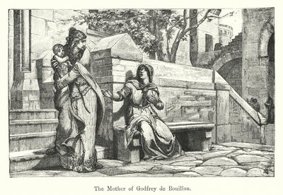 A Mãe de Godfrey de Bouillon (gravura) de European School